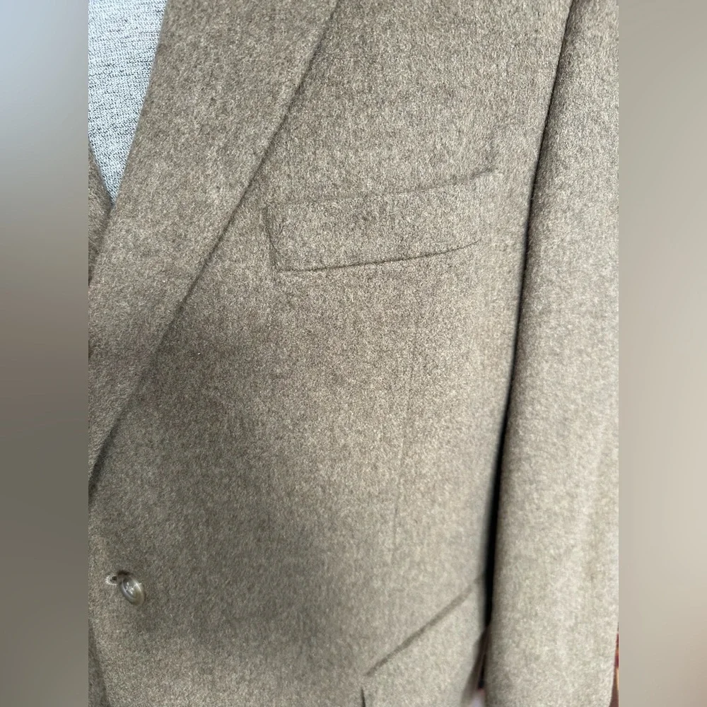 Botany 500 men’s 100% camel hair blazer green brown size 46R